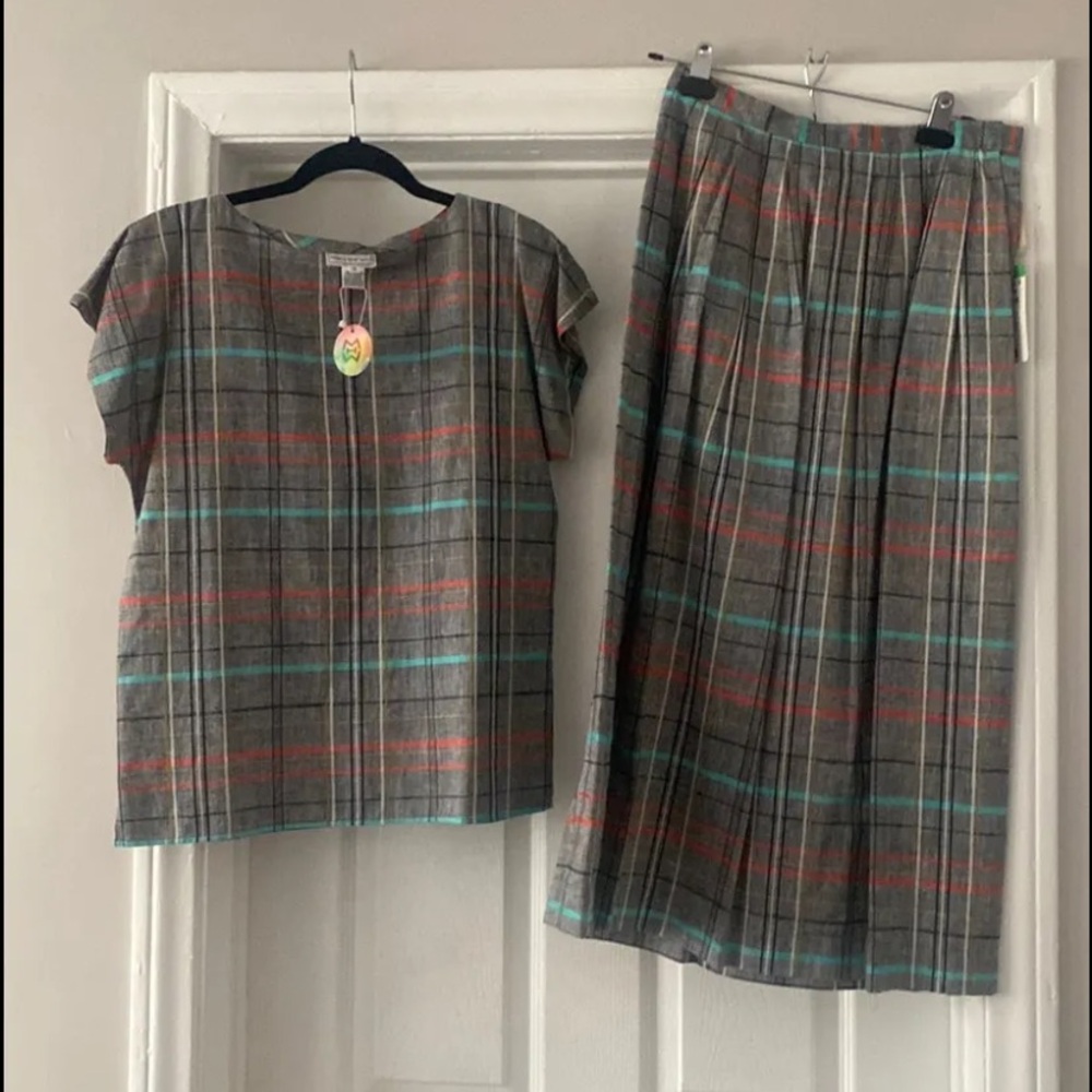 Jones New York Vintage NWT 80s/90s 2-Piece Set Size S Boho Mod Hippie Rare - Picture 12 of 16